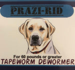 Tapeworm Dewormer for 60 pounds or greater - 170mg Praziquantel
